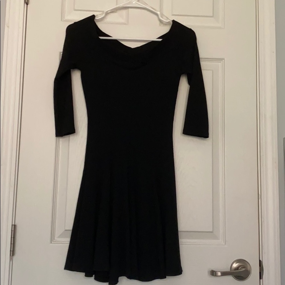 Black off the shoulder dress